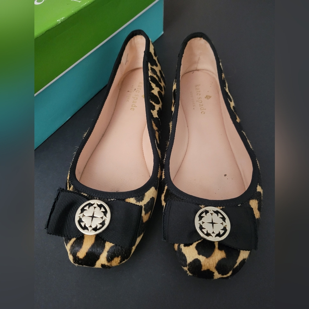Kate Spade Fontana Too Leopard Print Ballet Flats